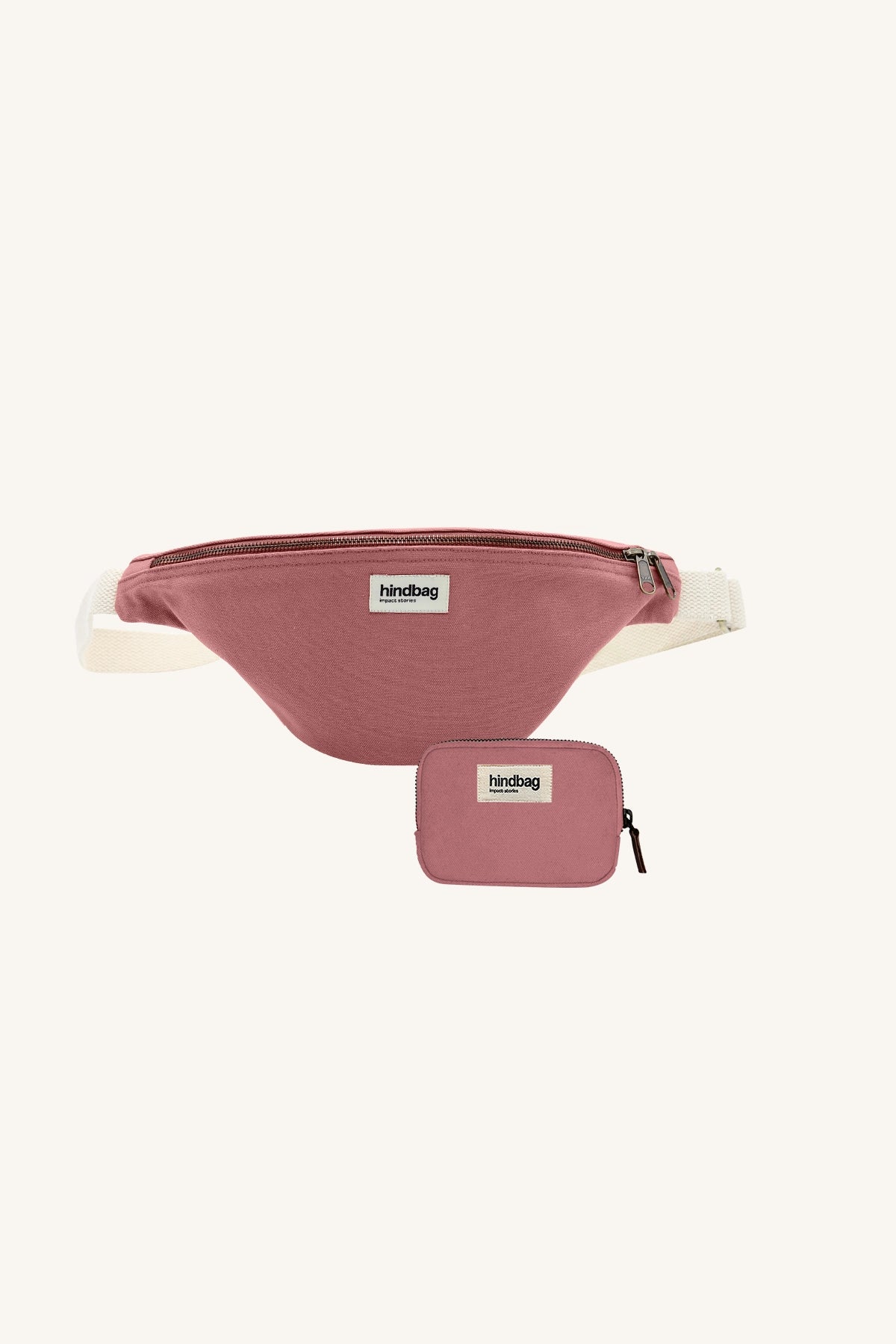 Travel pack blush pink eco responsible organic cotton Hindbag