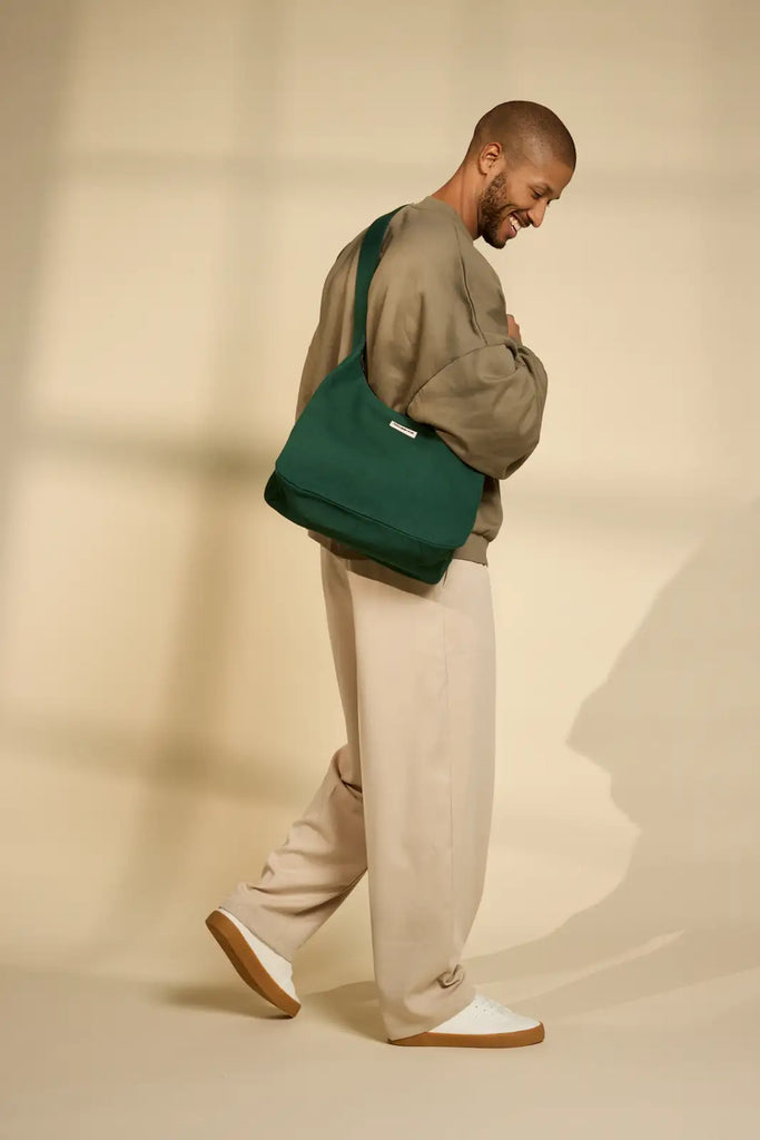 Sac hobo Claire Vert sapin porté bandoulière homme