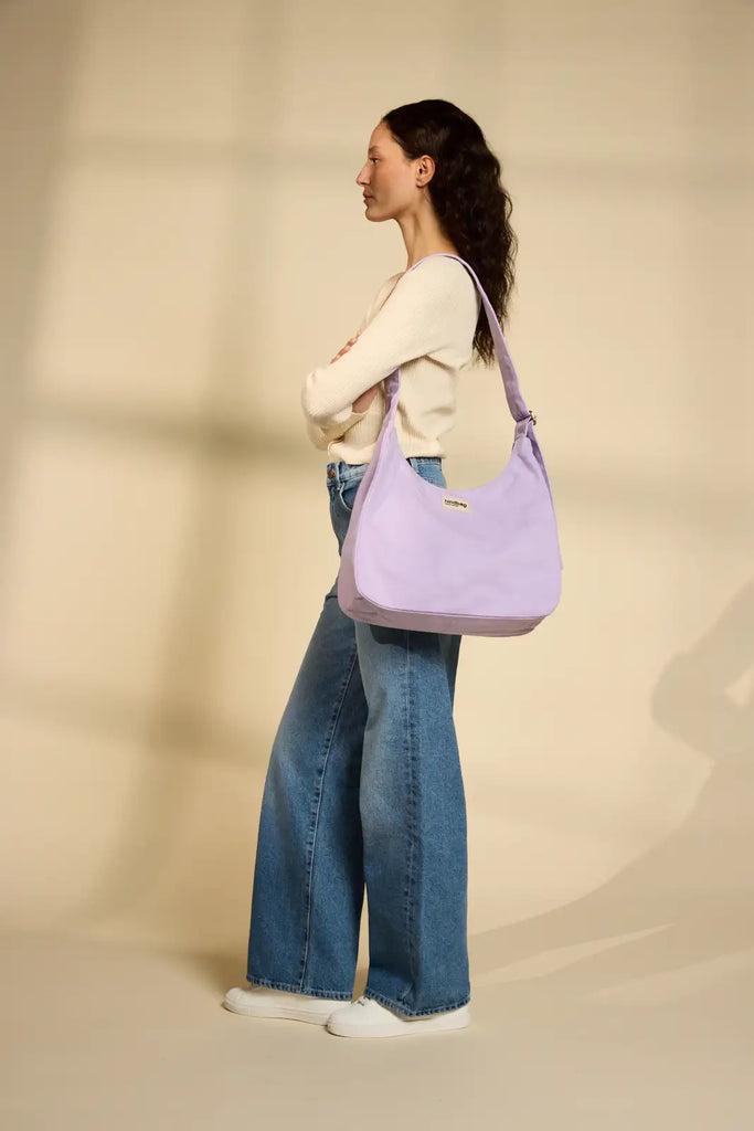 sac hobo claire couleur lilas porté femme 