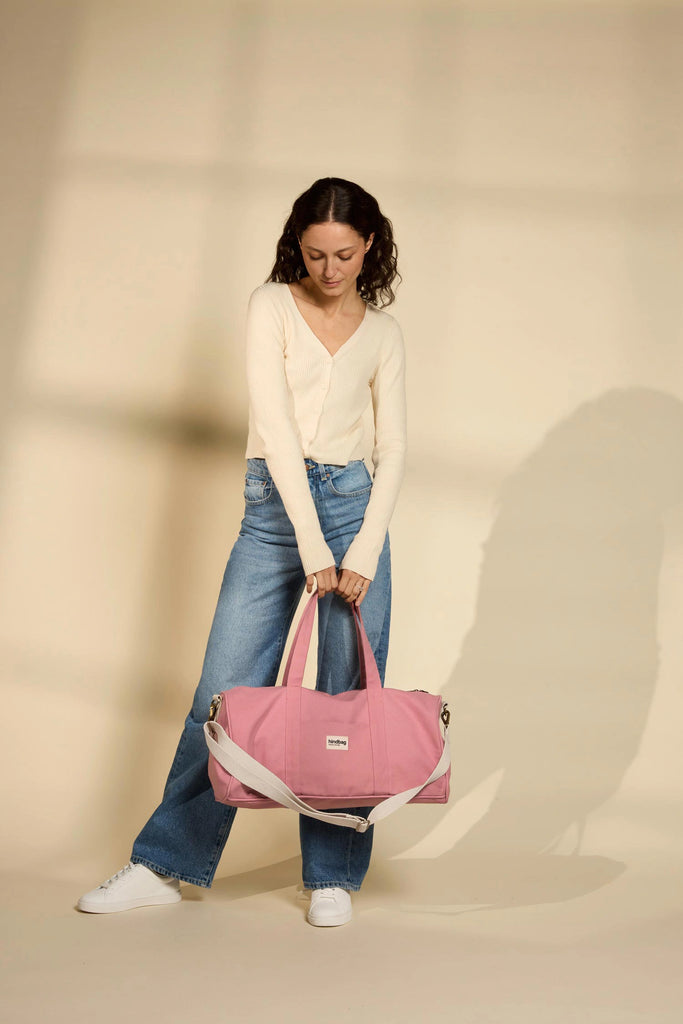 Sac week-end Gabriel rose blush porté femme