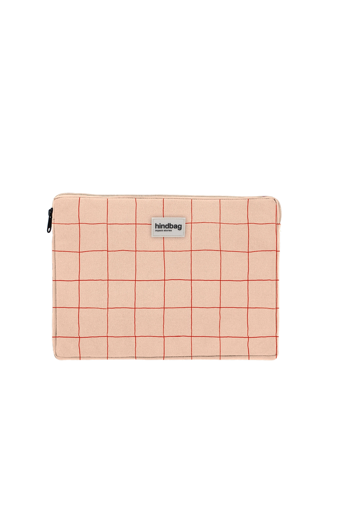 Housse d'ordi ava carreaux rose / rouge packshot