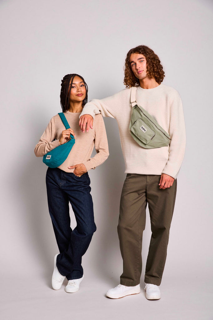 banane andrea bleu paon et banane sofia vert argile