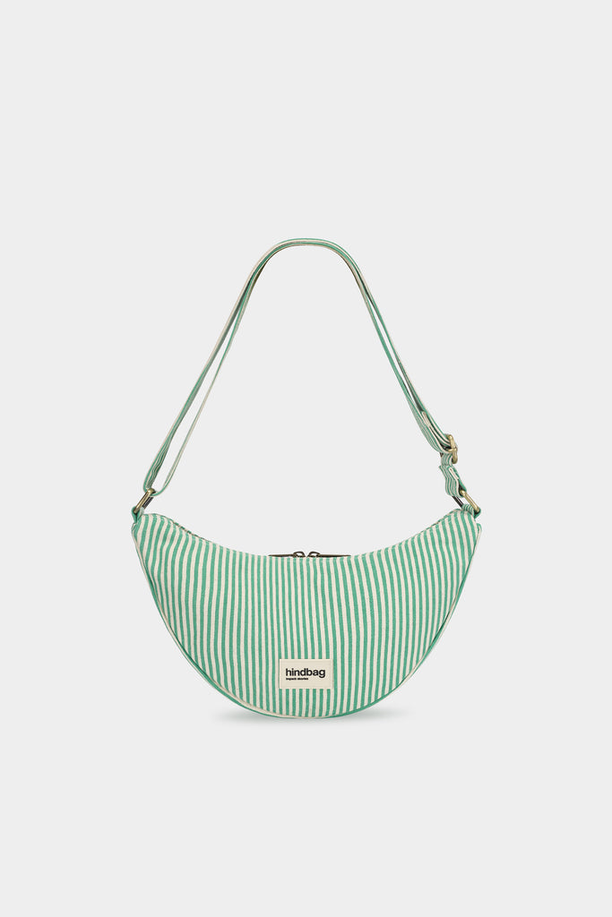 andrea white maxi bum bag and mini backpack Andrea Half Moon Bum Bag In Colorful Organic Cotton 🌱Hindbag
