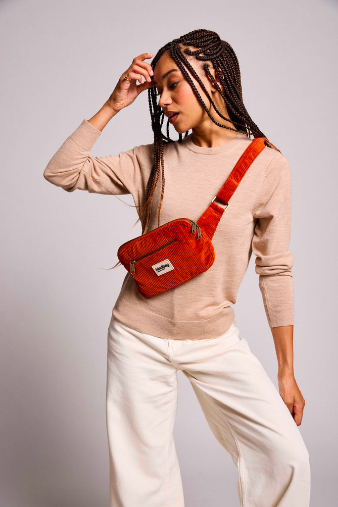 banane harry velours brique porté femme