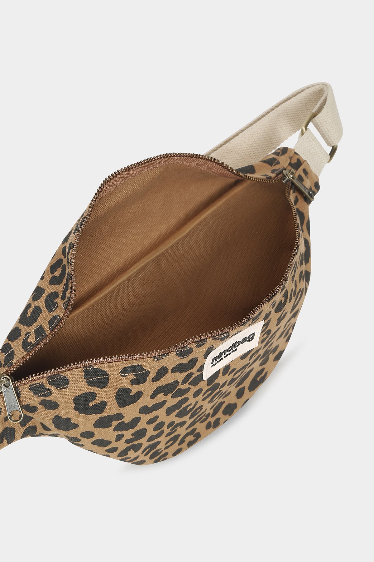 Olivia Leopard cinnamon Eco-Responsible Organic Cotton Bum Bag