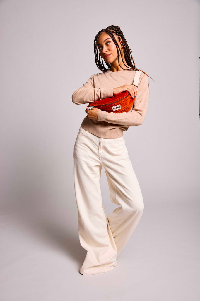 banane olivia velours brique porté femme