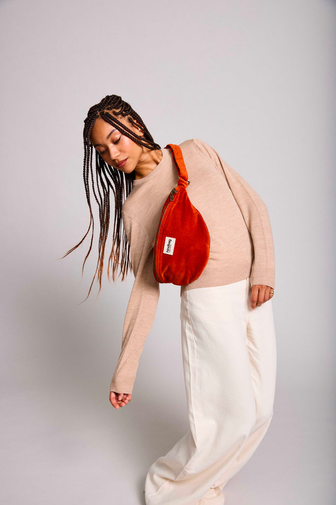 banane sasha velours brique porté femme 