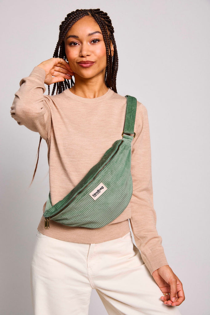 banane sasha velours vert d'eau