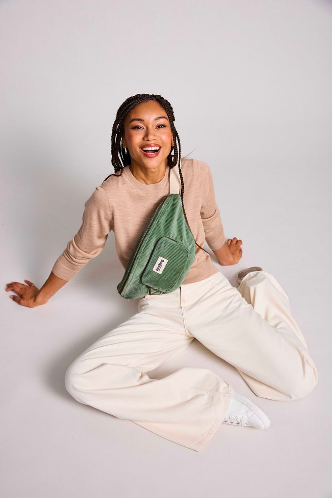 banane sofia velours vert d'eau porté femme