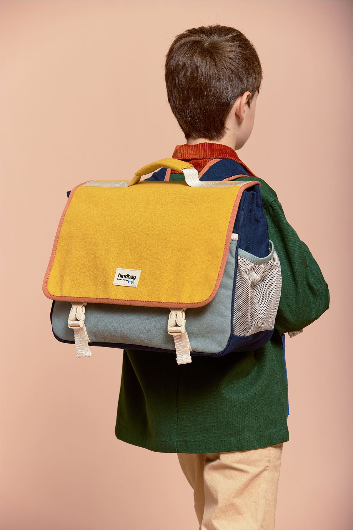 Léo Tricolor Saffron Schoolbag