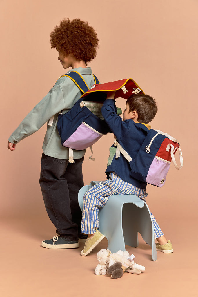 cartable leo tricolore terracotta enfants