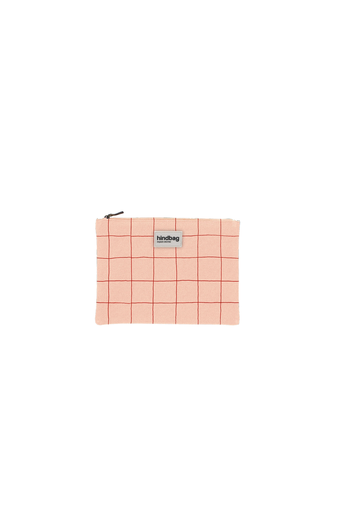 pochette ema carreaux rose / rouge packshot