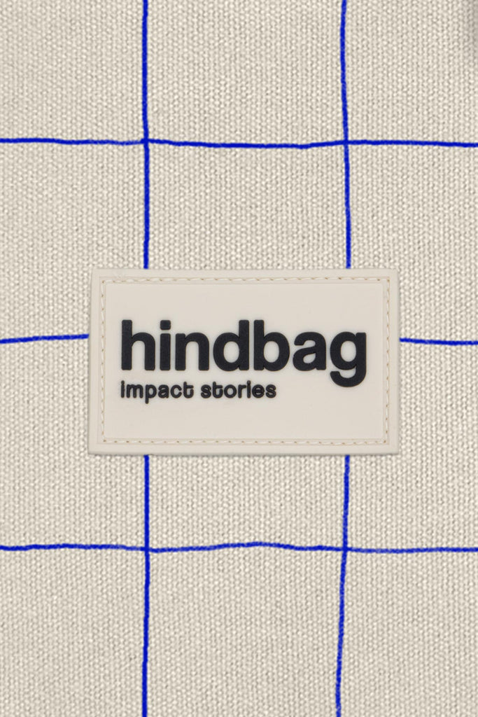 Etiquette carreaux écru / blanc silicone hindbag
