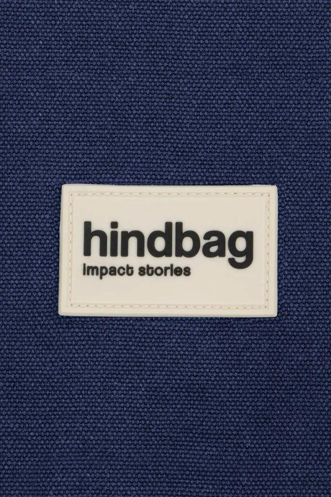 étiquette hindbag navy silicone