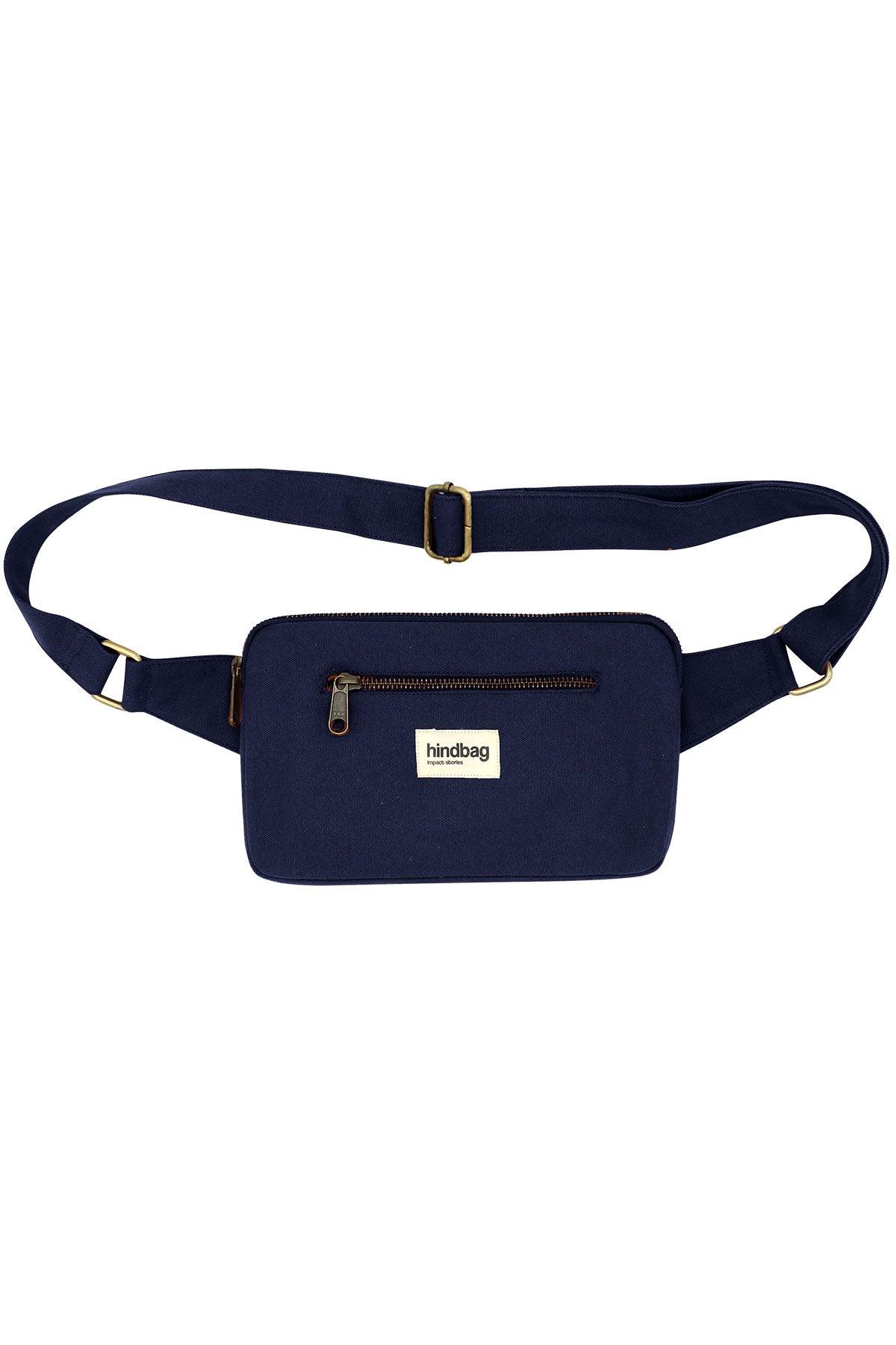 Demi Lune Petit Sac banane cuir nubuck Marine Demi Lune Petit Sac banane cuir nubuck Marine