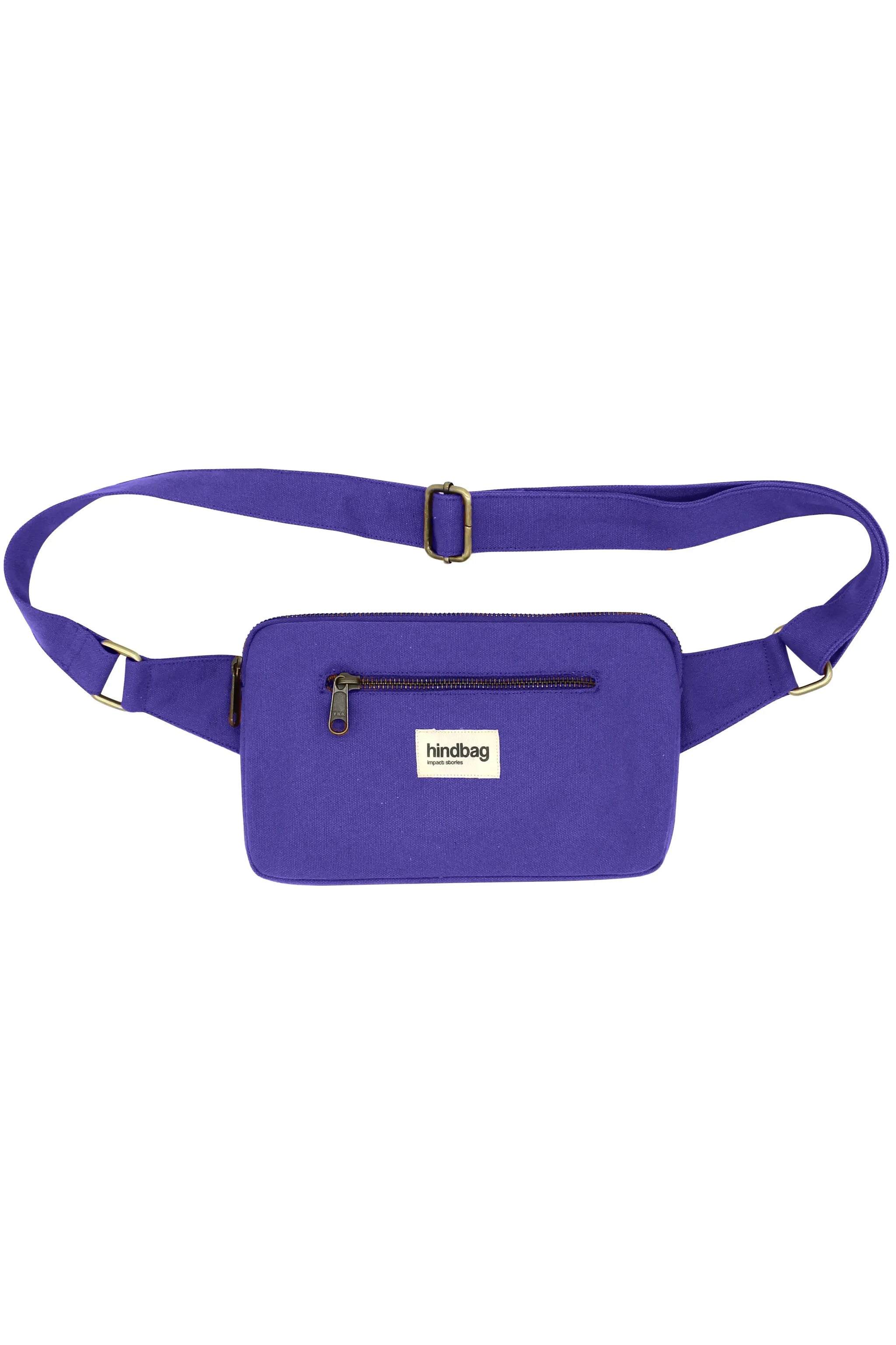 Harry Rectangular Fanny Pack Purple Organic Cotton Hindbag