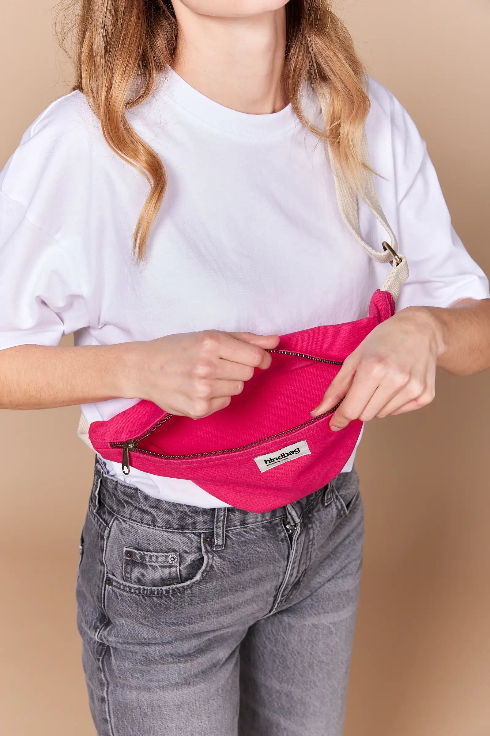 Olivia Fuchsia Pink Ethical Organic Cotton Fanny Pack Hindbag