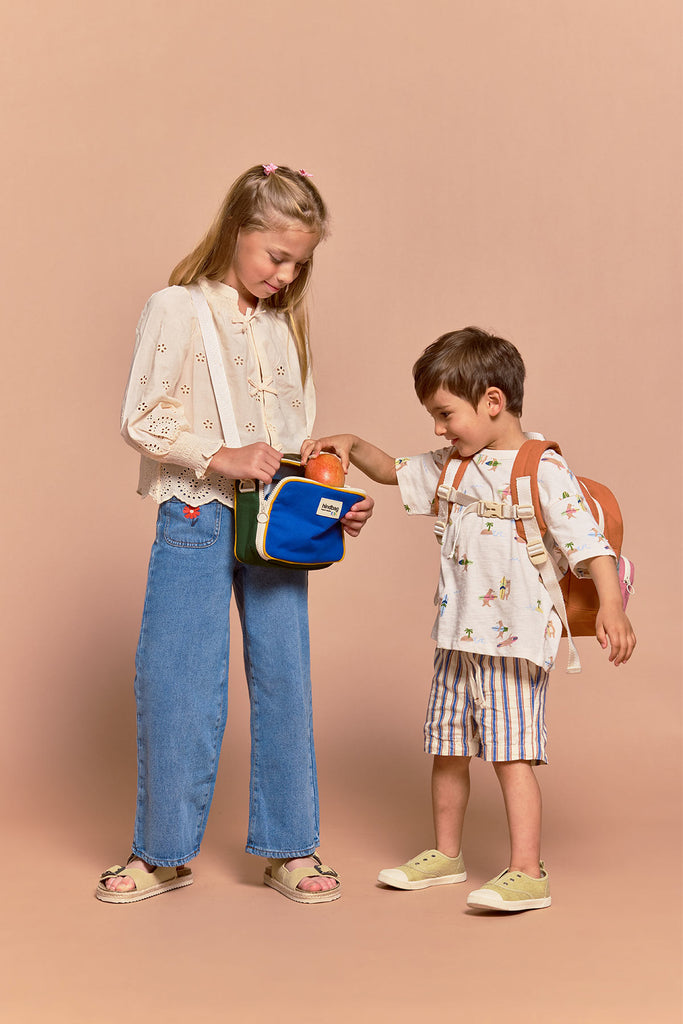 lunchbag elsa tricolore bleu électrique Hindbag