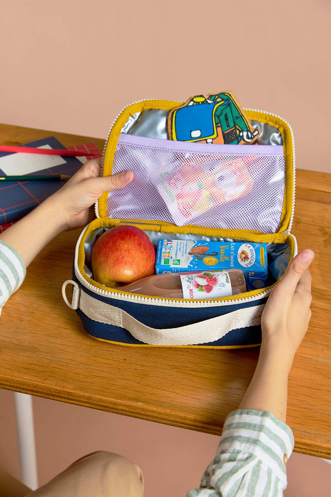 lunchbag elsa tricolore lilas interieur