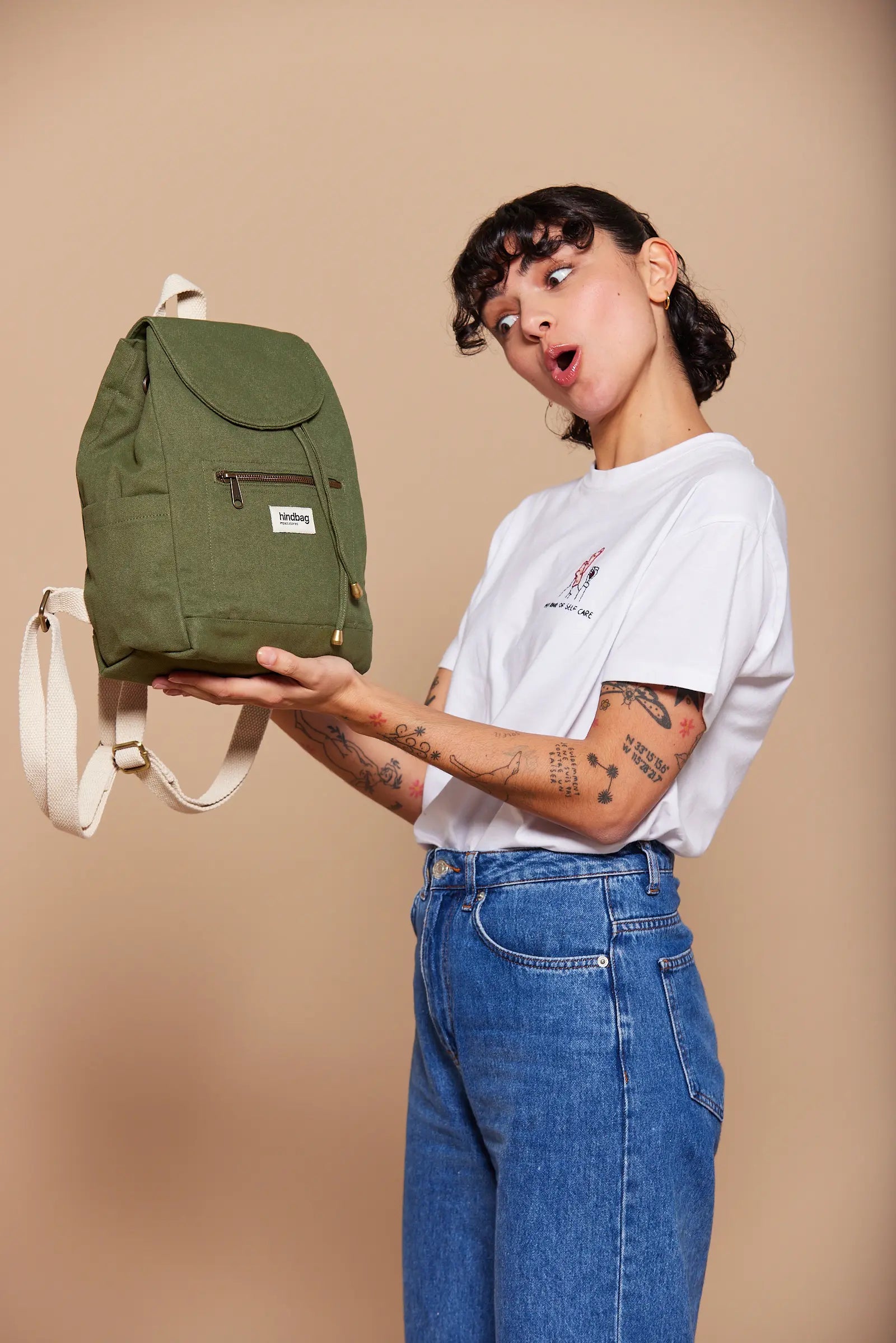 Mini backpack Eliot Olive Hindbag