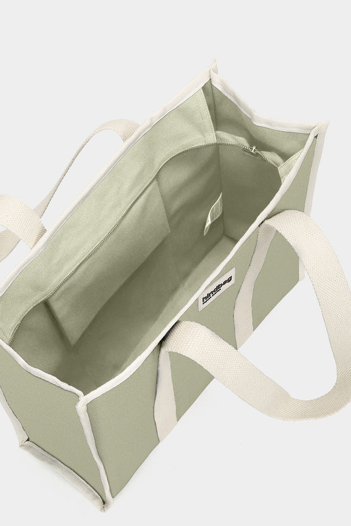 sac cabas oscar vert argile intérieur packshot