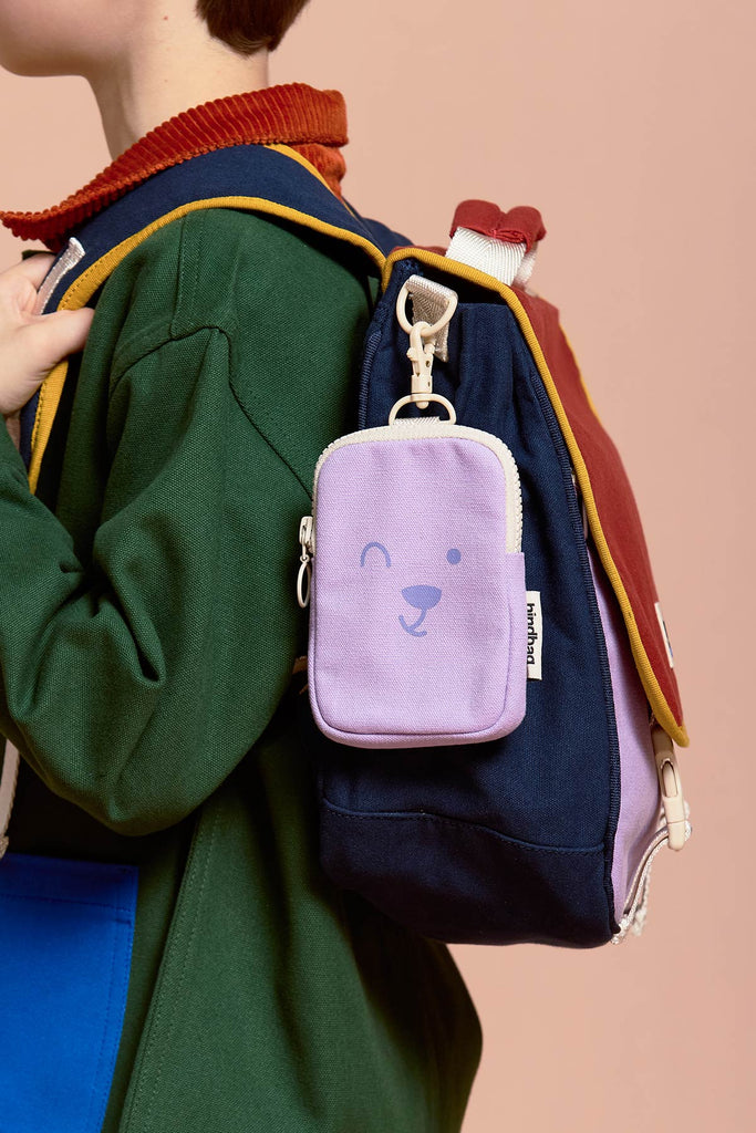 pochette billy lilas et cartable leo tricolore terracotta