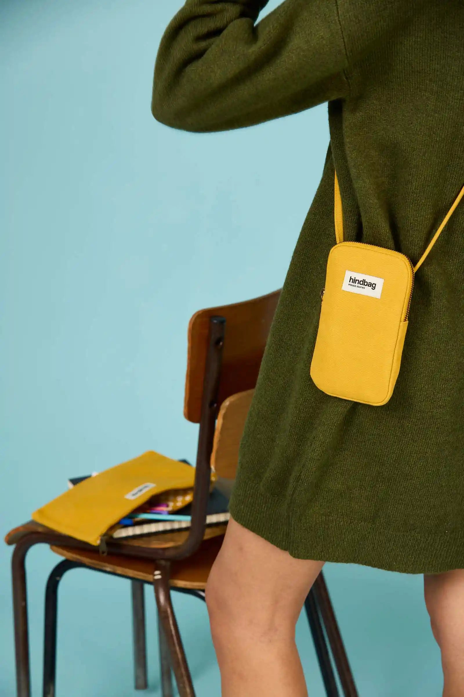 Sac Pochette pour telephone couleur jaune Safran Bill