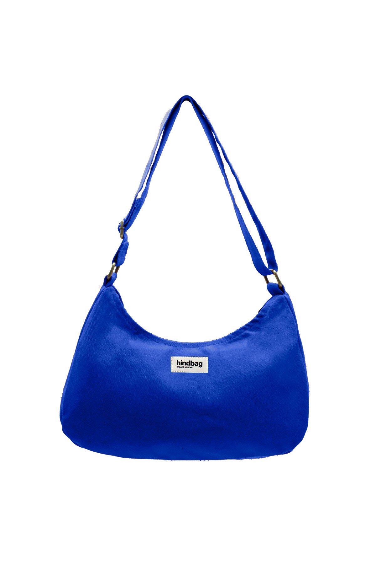 Large electric blue handbag