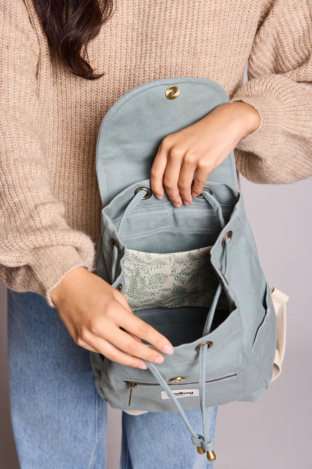 Mini backpack Eliot Sauge Hindbag