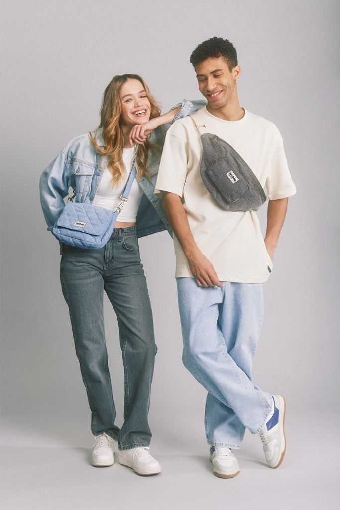 Sac à main margault matelassé femme denim bleu