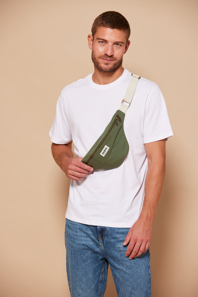 sac banane olivia olive portée homme 