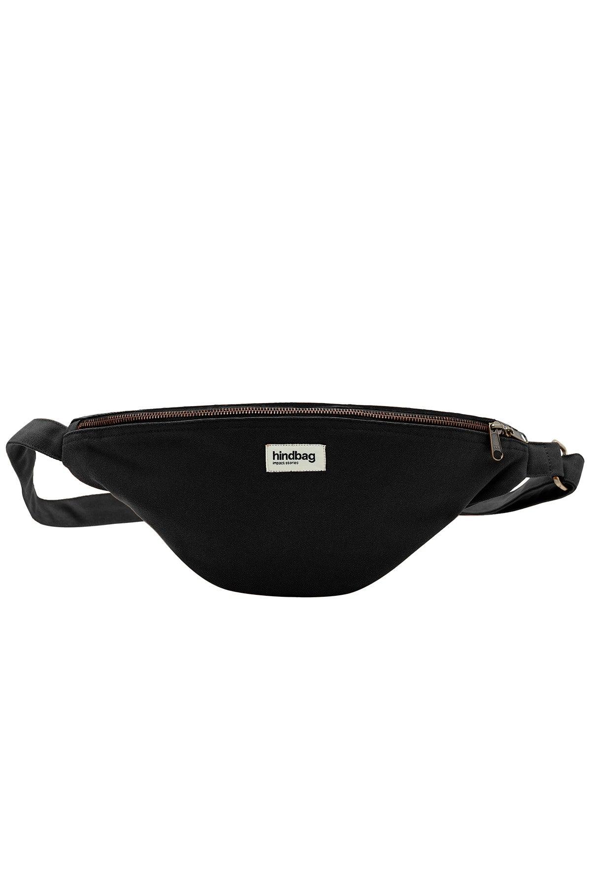 Large Sasha Bum Bag Black Eco-responsible Organic Cotton Hindbag
