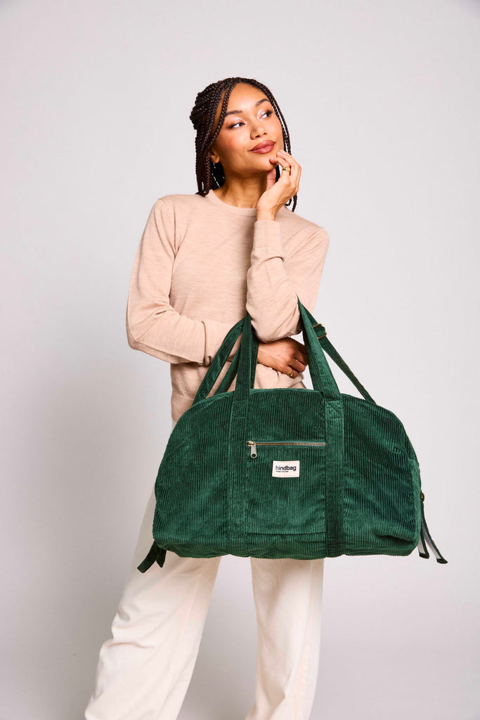 sac basile velours sapin porté femme