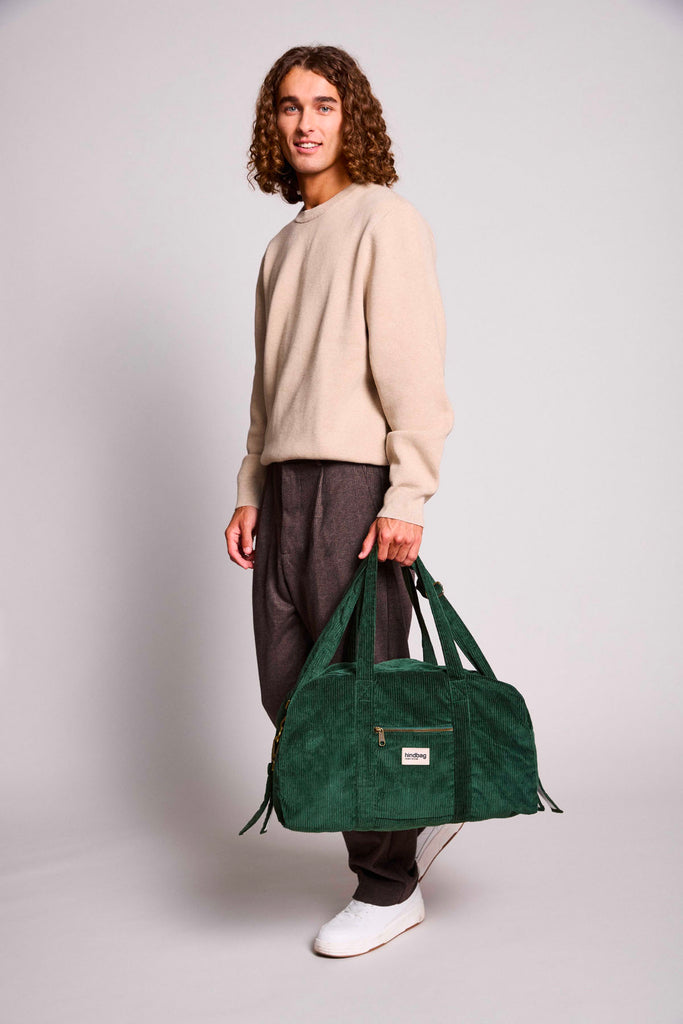 sac basile velours sapin porté homme