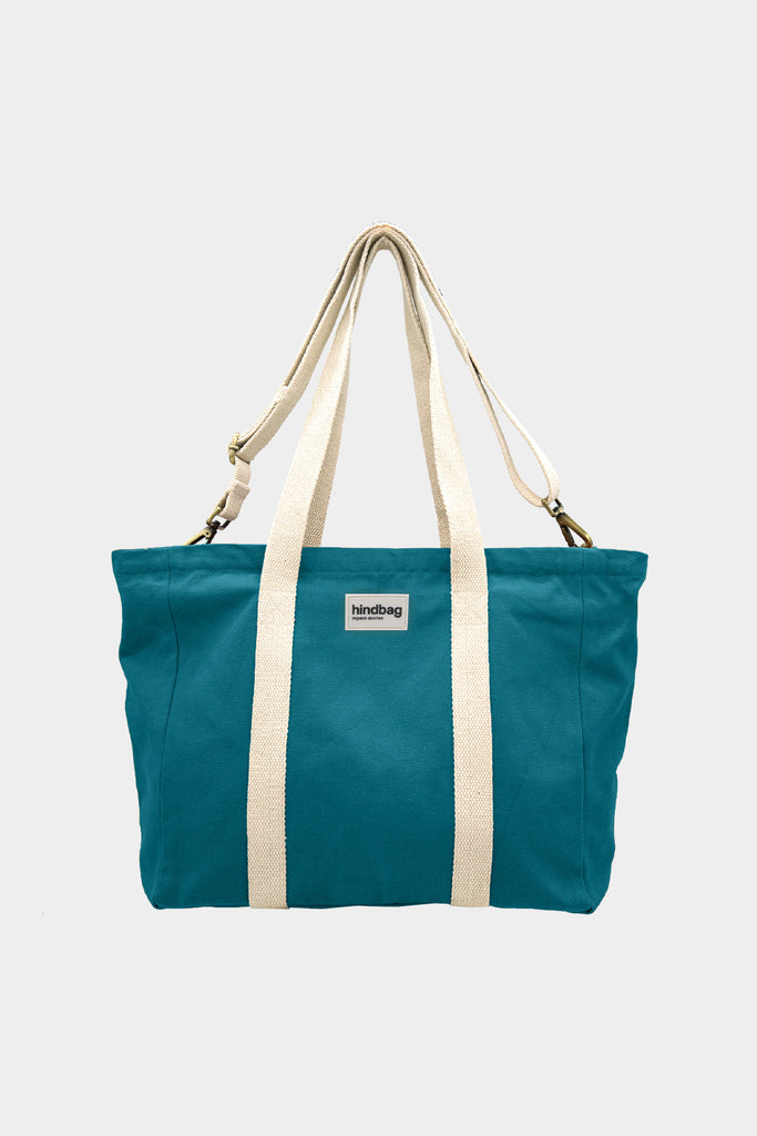 sac cabas cesar bleu paon face packshot