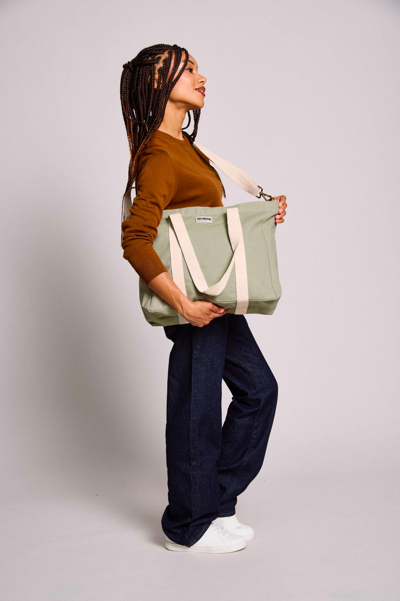 Sac cabas ?�co-responsable Vert argile - C?�sar ????