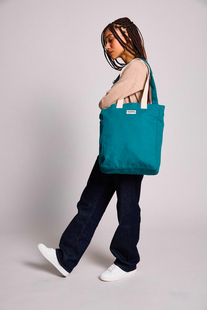 cabas paul bleu paon femme