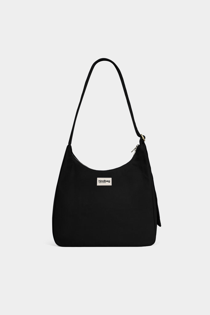 Packshot sac hobo Claire noir de face