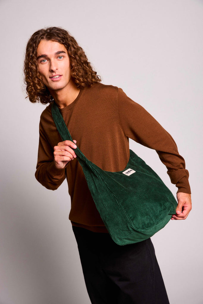 sac claire velours sapin porté homme