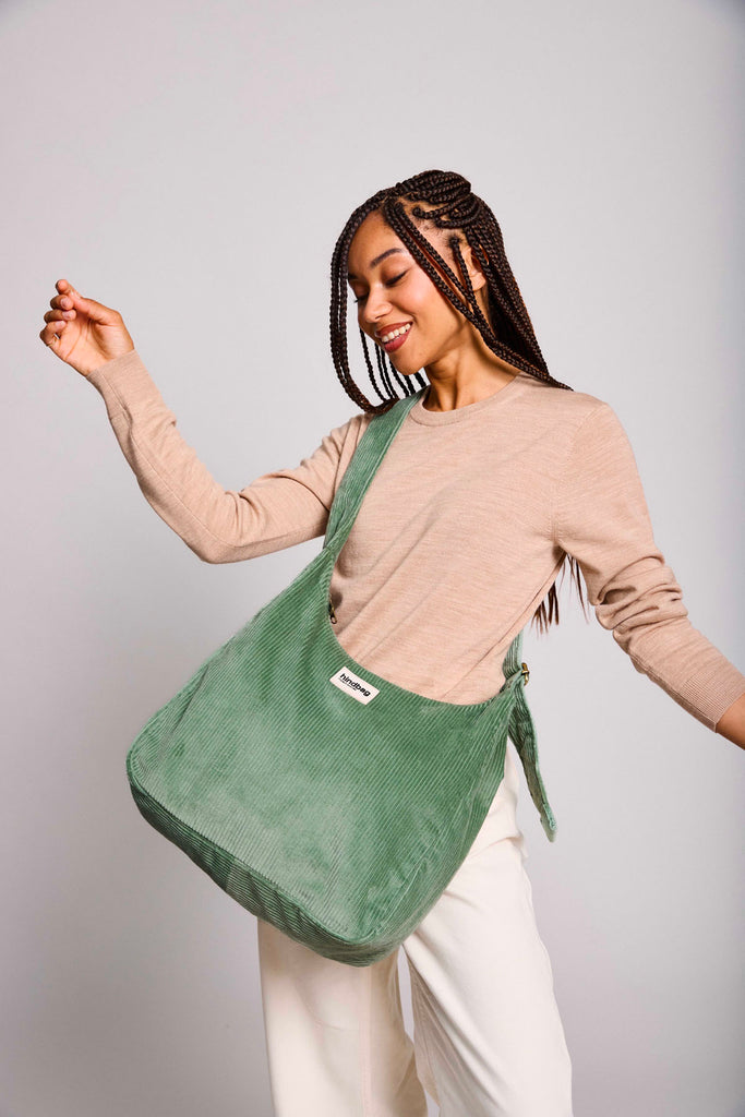 sac claire velours vert d'eau femme
