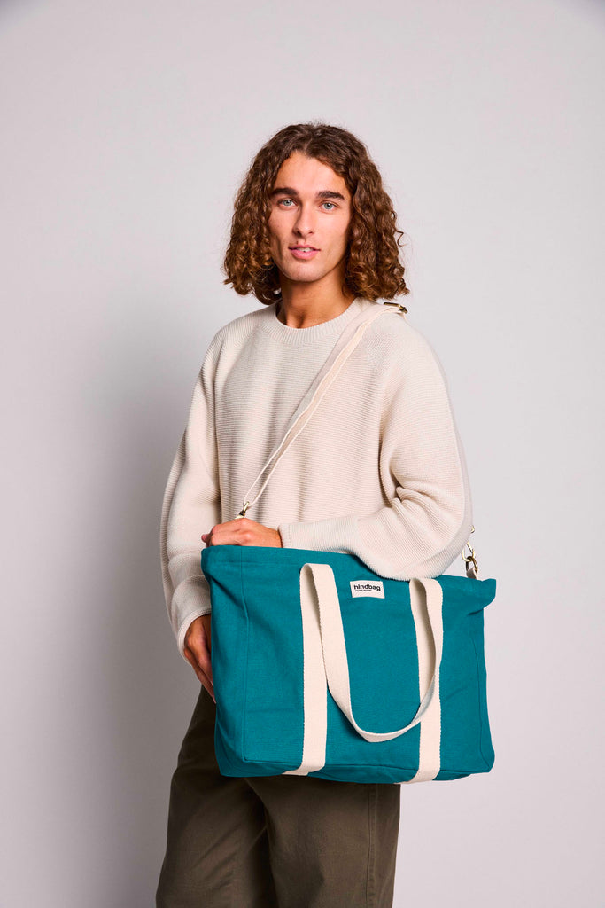 sac jean bleu paon porté homme