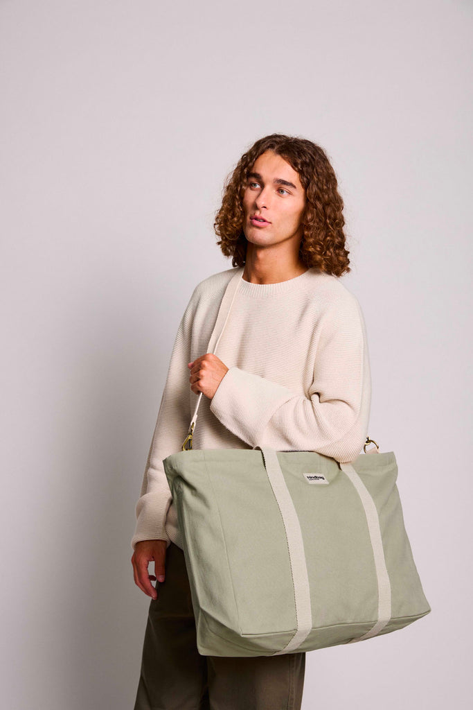 sac jean vert argile porté homme