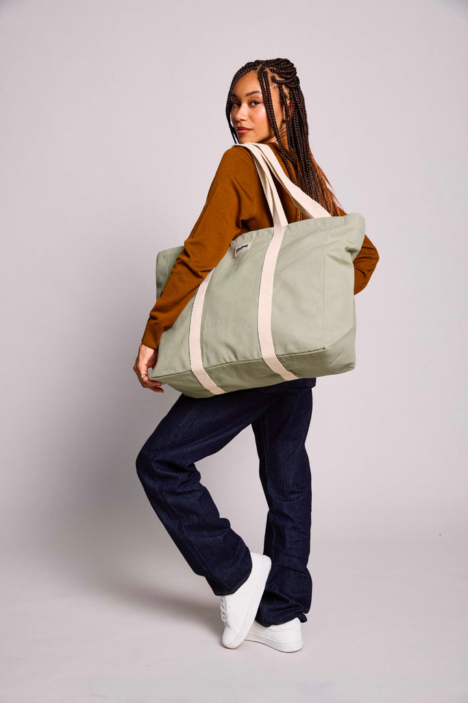 sac jean vert argile porté femme
