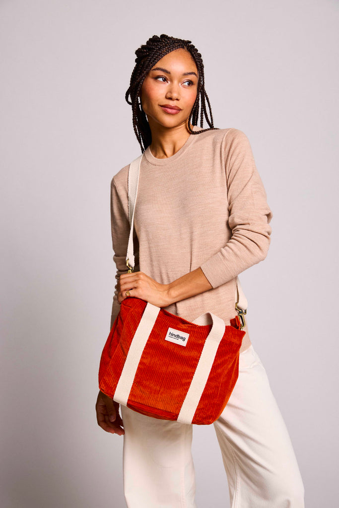 sac louise velours brique 