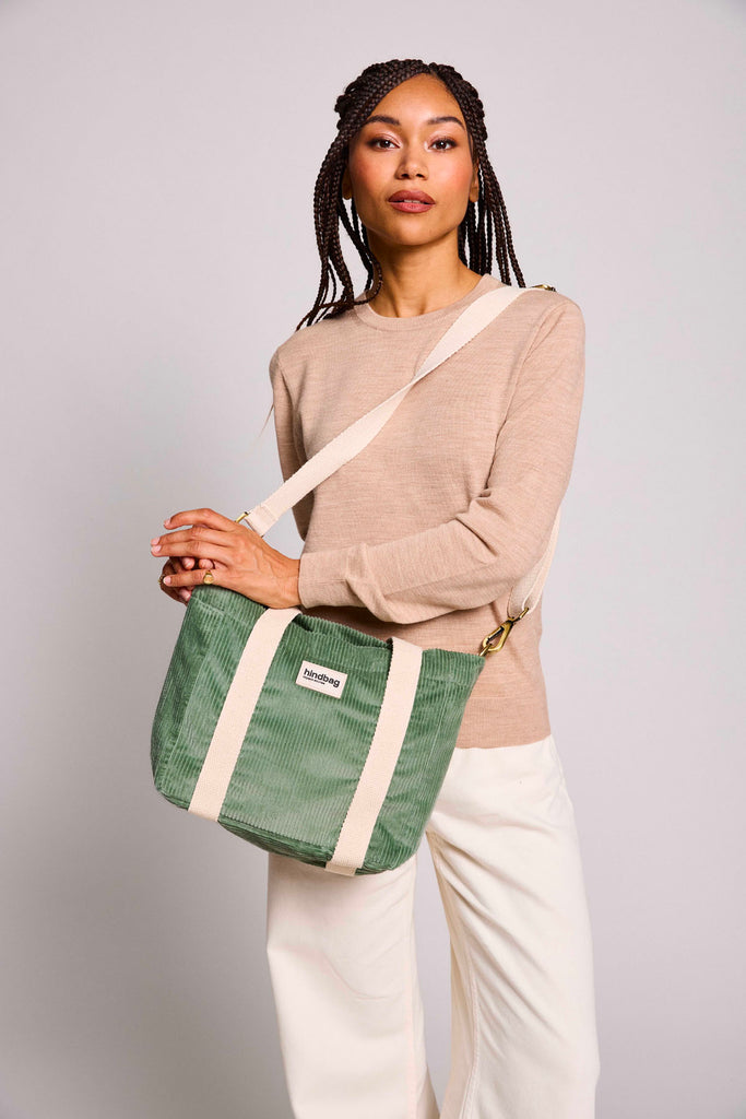 sac louise velours vert d'eau