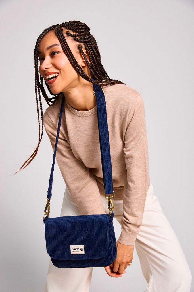 sac margault velours marine porté femme