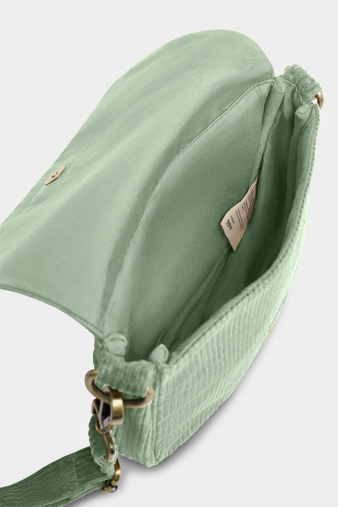 sac margault velours vert d'eau intérieur 