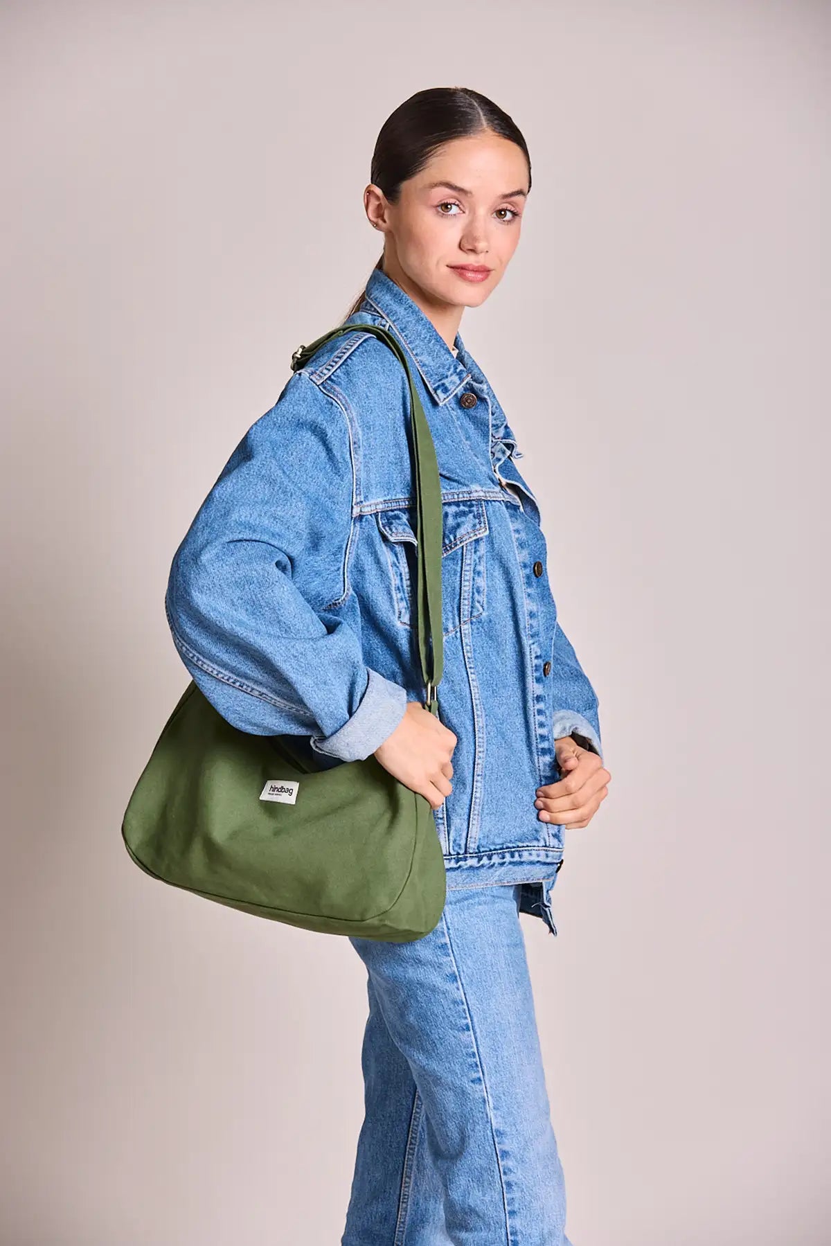 Large olive handbag Hindbag - Main Image