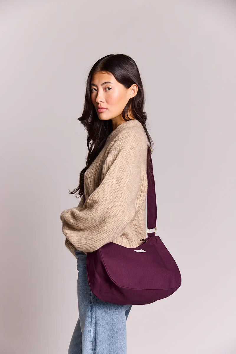 LONGCHAMP SAC A MAIN MODELE PENELOPE COULEUR PRUNE