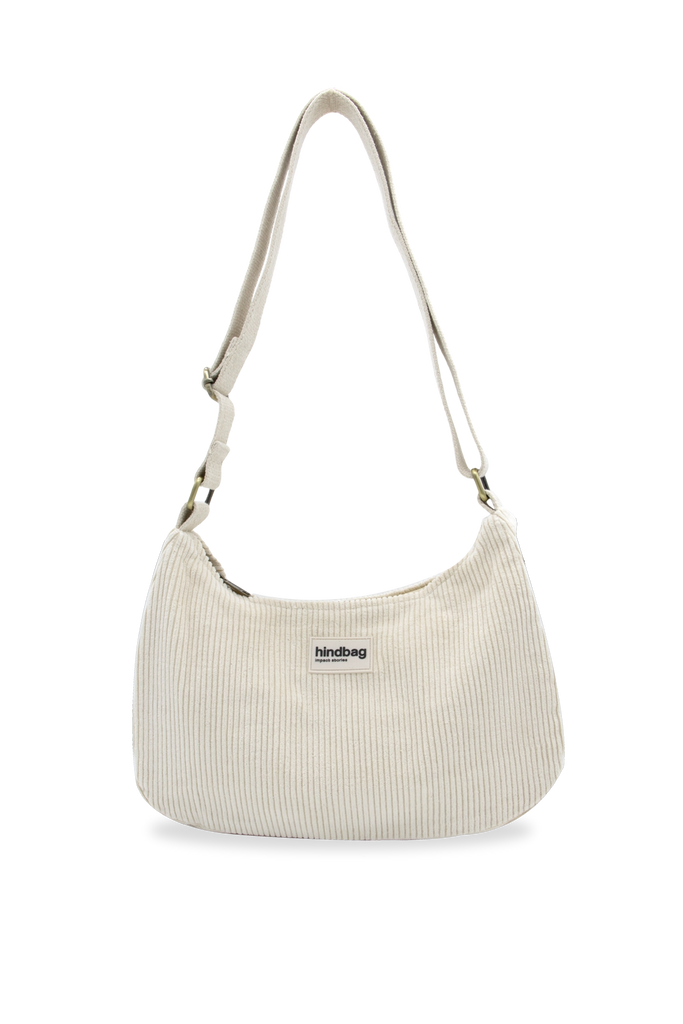 packshot sac rosa velours beige face